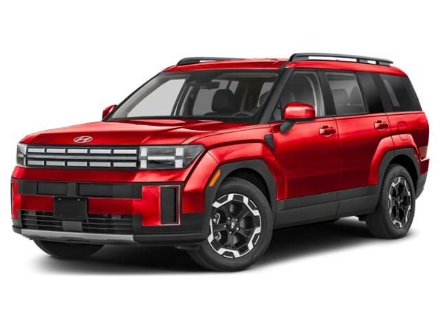 2026 Hyundai SANTA FE SEL AWD in Red — front three-quarter view