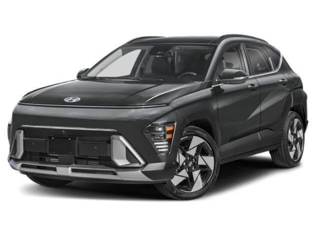 2026 Hyundai KONA Limited AWD in Gray Pearl — front three-quarter view