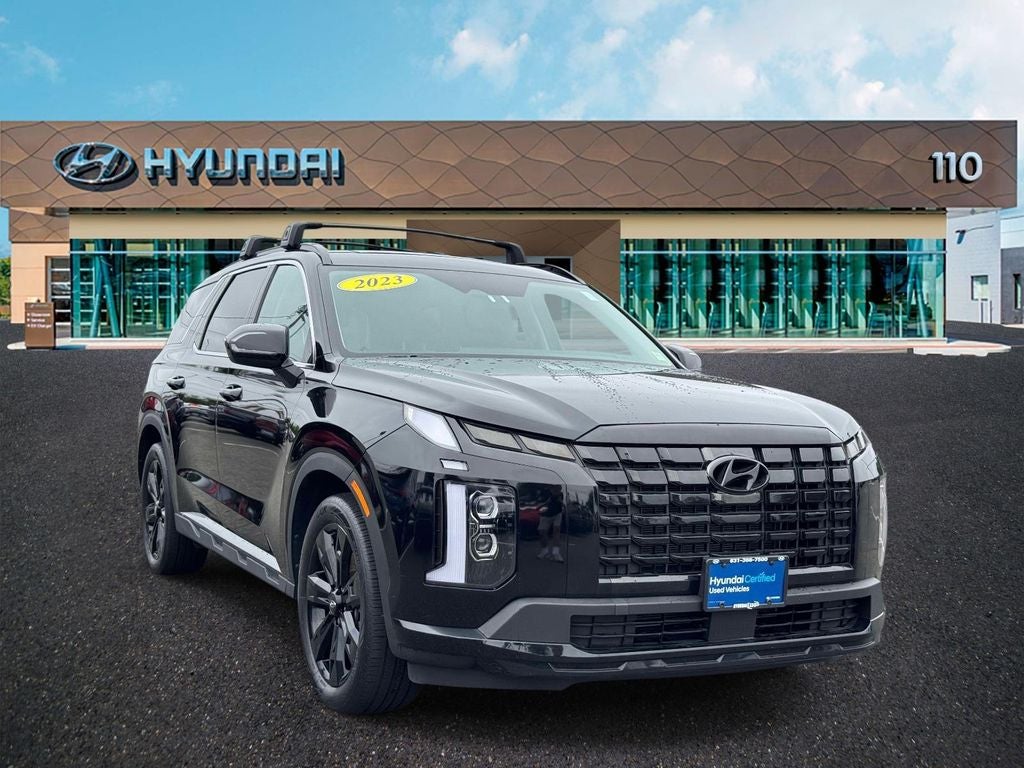 2023 Hyundai PALISADE XRT in Abyss Black — front three-quarter view