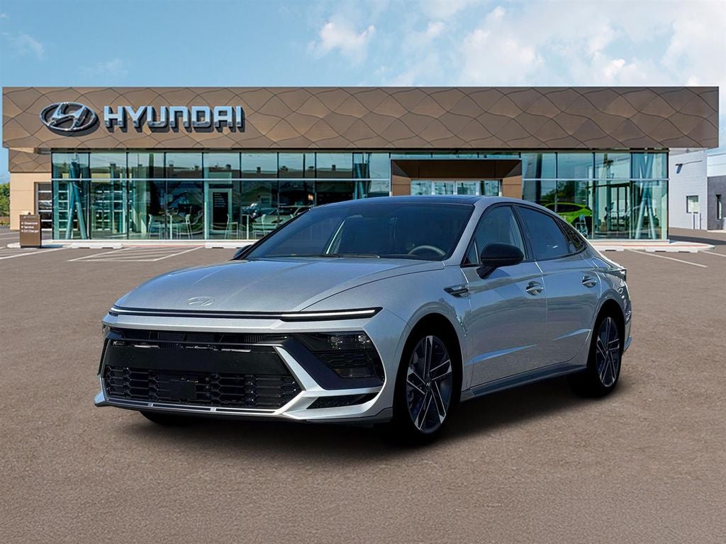 2026 Hyundai SONATA N Line in Silver — front three-quarter view