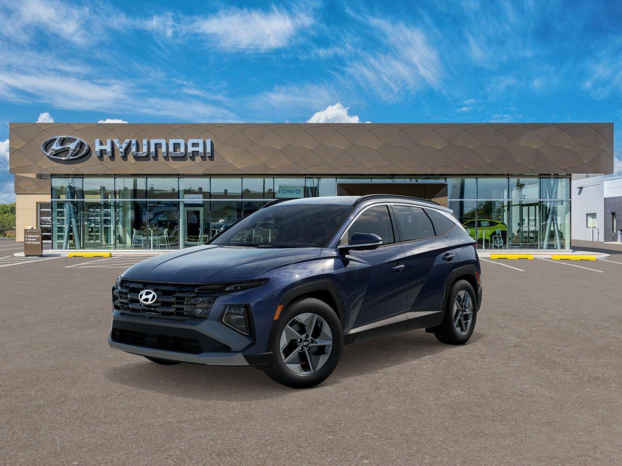 2026 Hyundai TUCSON SEL AWD in Atlantis Blue — front three-quarter view