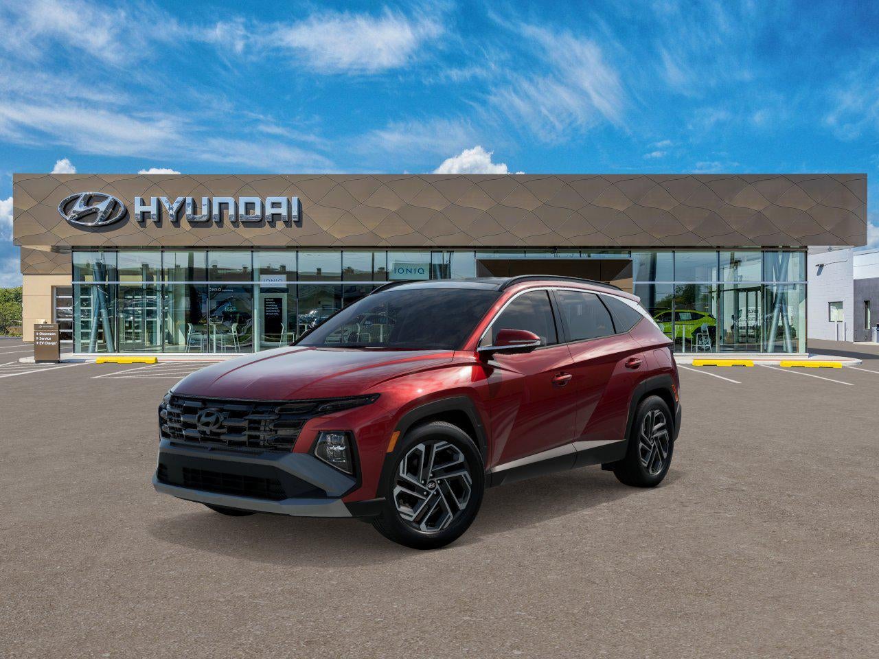 2026 Hyundai TUCSON Limited AWD in Ultimate Red — front three-quarter view