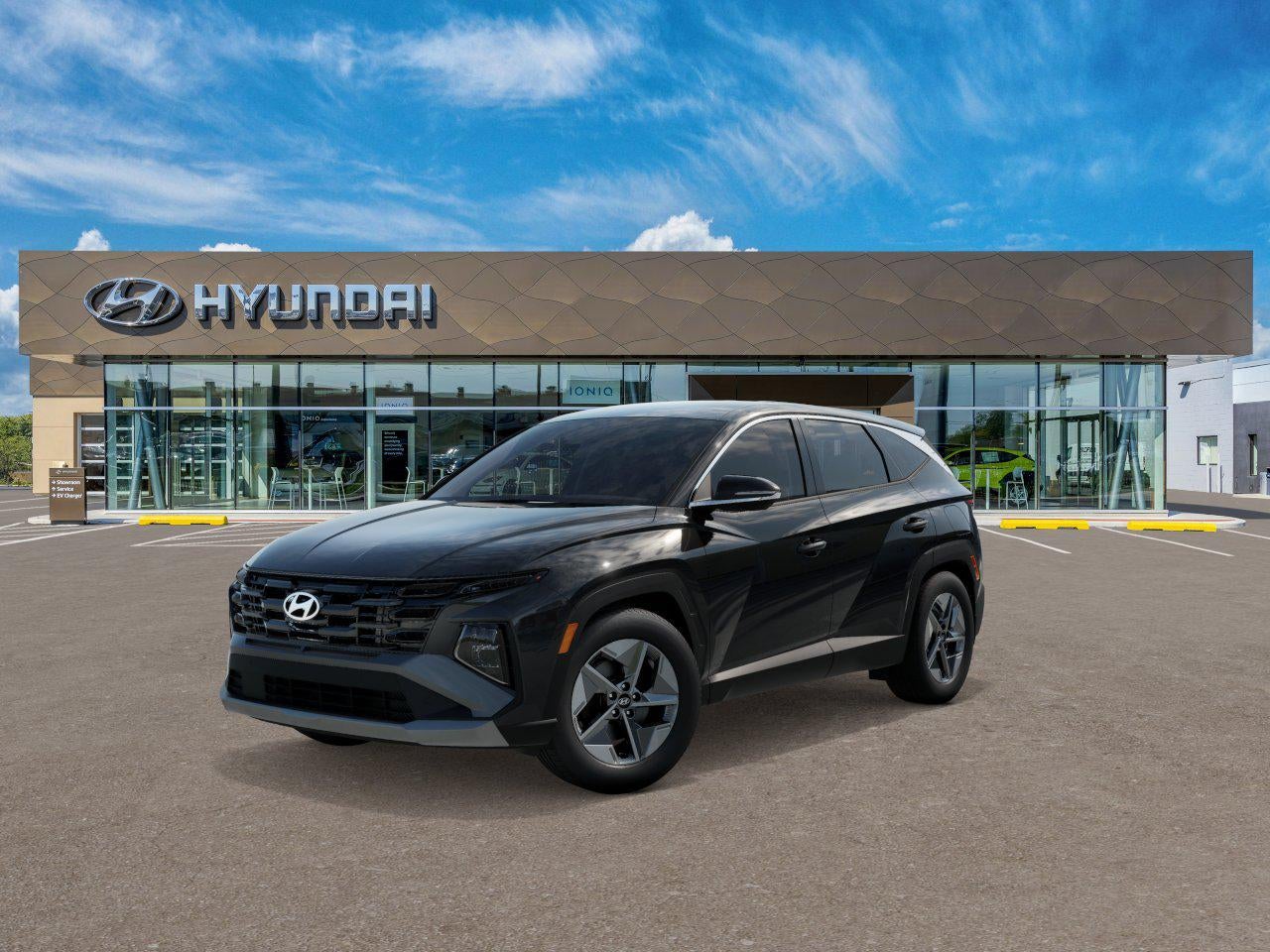 2026 Hyundai TUCSON HYBRID SEL AWD in Ash Black — front three-quarter view