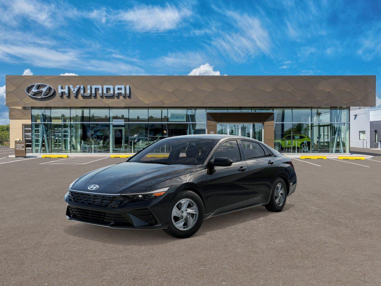 2026 Hyundai ELANTRA SE in Abyss Black — front three-quarter view